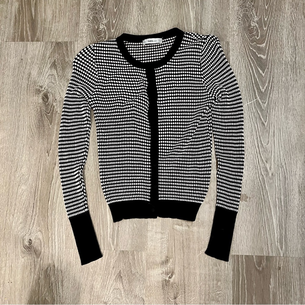 Zara Pattern Knit Cardigan - image 1